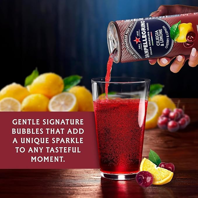 San Pellegrino 14 Pack Sparkling Fruit Soda Variety – Includes Cherry Lemon – Orange Lemon Grapefruit Blood Orange Prickly Pear Pomegranate Orange – Refreshing Citrus Drinks
