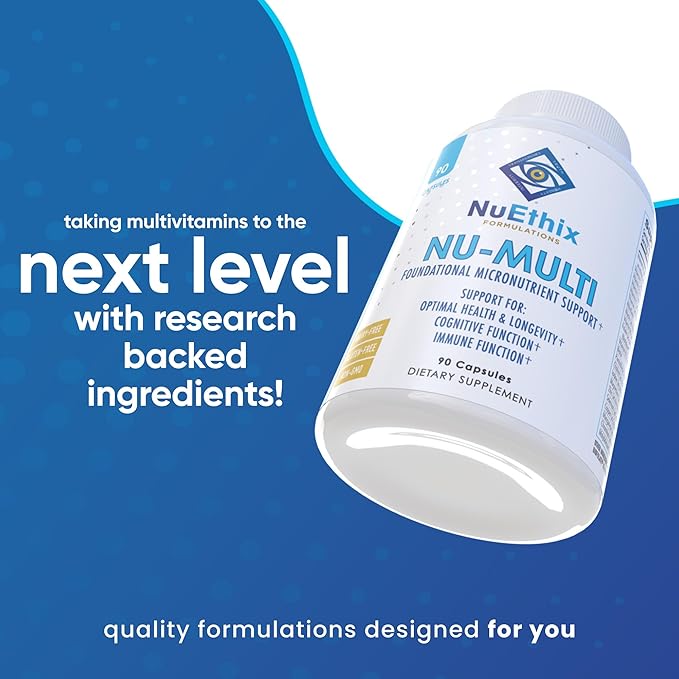 NuEthix Formulations Nu-Multi Foundational Micronutrient Support Dietary Supplement 90 Capsules