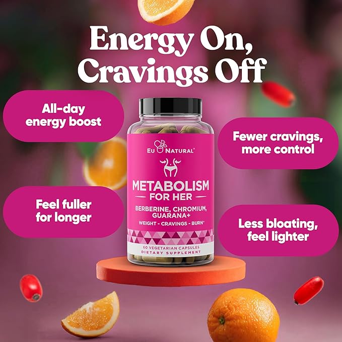 Eu Natural Metabolism for Her and Move &amp Glow Collagen Bundle - Support for Metabolism and Skin &amp Joint Health