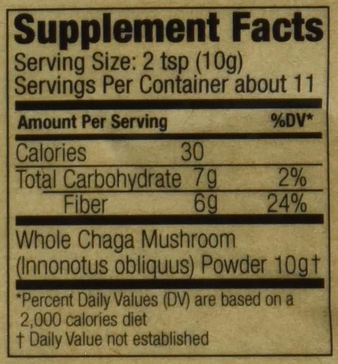 Sayan Siberian Pure Raw Coarse Chaga Powder 4 Oz / 113g – Premium Wild Forest Harvested Super Antioxidant Tea – Supports Immune System and Digestive Health – Focus Energy Clarity Wellness - Non-GMO