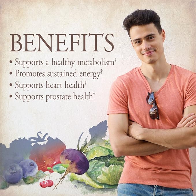 Garden of Life Once Daily Whole Food Multivitamin for Men Organic Mens Vitamins &amp Minerals Vitamin C Zinc Vegan for Health &amp Well-Being 30 Tablets