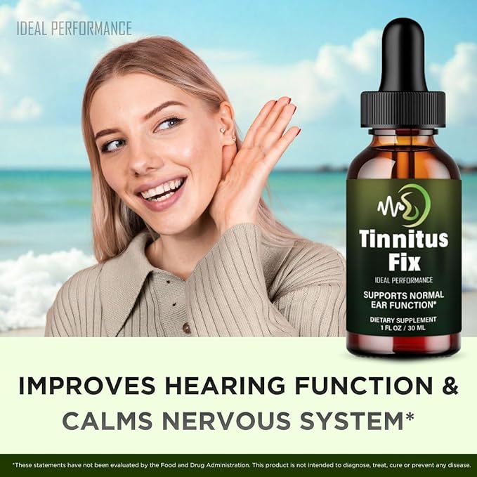 Tinnitus Fix Drops Official TinnitusFix Tinnitus Relief for Ringing Ears Advanced Ear Health Support Supplement Liquid Drop All Natural for Healthy Ringing Ear Tinnitus Fix Dropper Reviews (3 Pack)