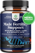 Pre Conceive Male Reproductive Supplement - Reproductive Cells Health with CoQ10 Maca Root Methyl Folate &amp D-Aspartic Acid - Mens Conceive Cells Count Support - Support for Him 180 Count