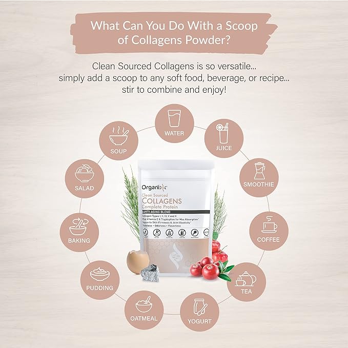Organixx Clean Sourced Collagens (20 Serv) &amp Multi-Vita-Maxx (90 Caps) Bundle Protein w/Vitamin C &amp Zinc Plus USDA Organic Whole Food Multivitamin Supports Hair Joints &amp Daily Energy G
