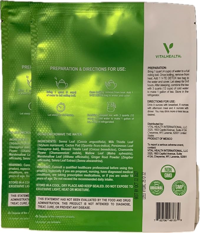V- TE-DETOX - 100% ORGANIC &amp VEGAN