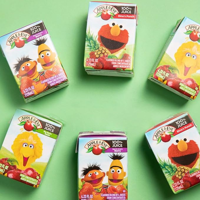 Apple &amp Eve Sesame Street Bert and Ernie's Berry Juice 4.23 Fluid-oz 8 Count Pack of 5