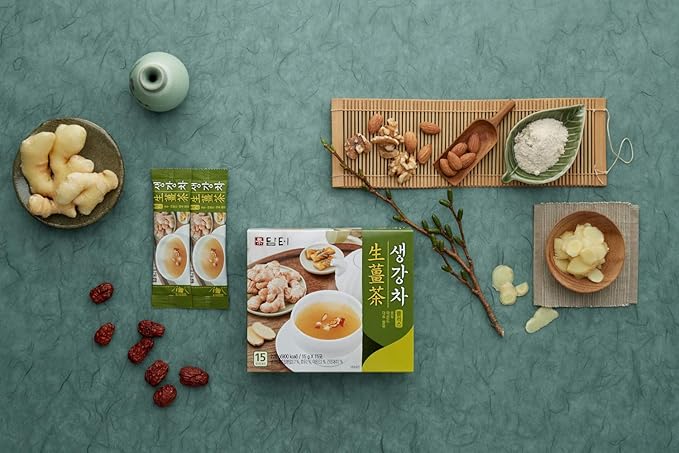 Damtuh Korean Traditional Ginger Tea Plus Ginger Powder 15g x 50 Sticks