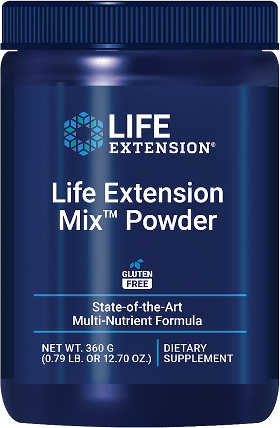 Life Extension Mix™ Powder high Potency Advanced Vitamin Mineral Fruit &amp Vegetable Formula Vitamin B C D E Magnesium for Whole-Body Health Healthy Aging Gluten-Free 12.70 oz