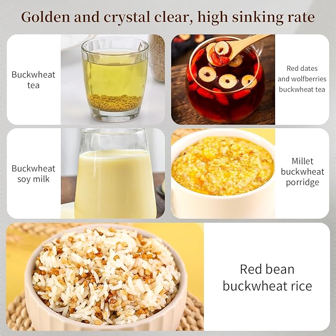 Wanhua Hall Black Buckwheat Tea 540g/19oz Herbal Tea Roasted Buckwheat Pure Natural No Additive Organic Tea Caffeine Free黑苦荞 苦荞茶