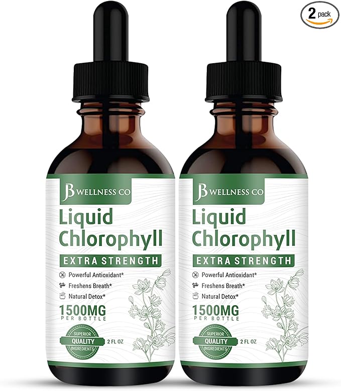 [2-Pack] Liquid Chlorophyll Drops - All-Natural Concentrate – Immune System Support Energy Booster and Digestion – from Mulberry Leaves - 240 Servings - [2-Pack]
