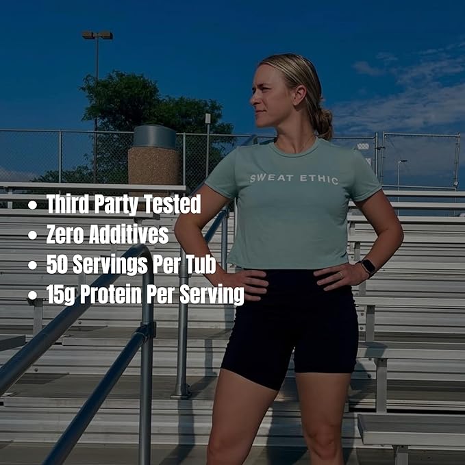 Sweat Ethic Multi Source Collagen Unflavored Collagen Peptides Powder Hydrolyzed Collagen Protein with 5 Types from Natural Sources 60 Calories Gluten Free Non GMO 50 Servings