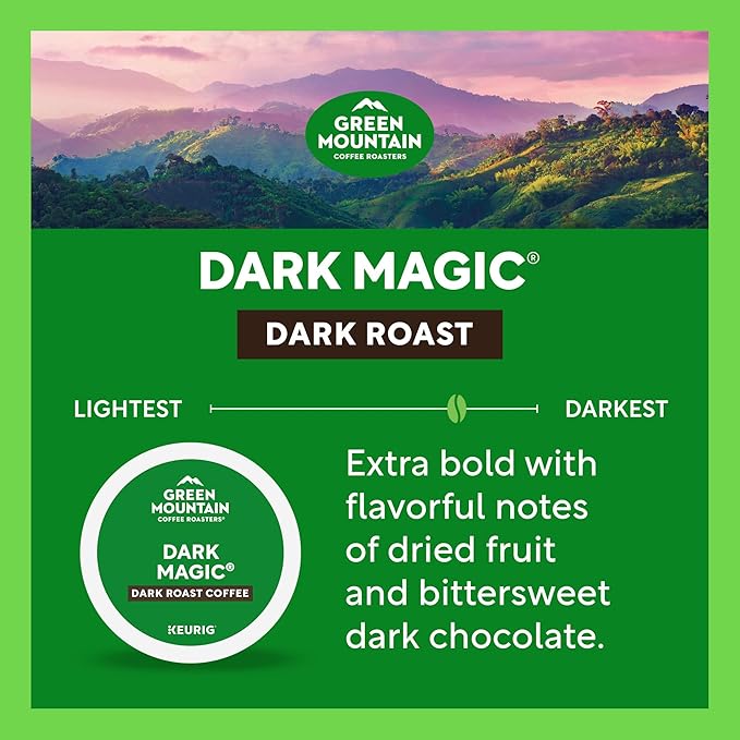 Green Mountain Coffee Roasters Dark Magic Coffee Keurig Single-Serve K-Cup pods Dark Roast 96 Count
