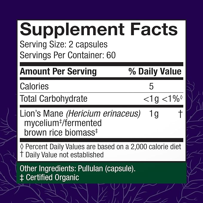 Host Defense Lion's Mane Capsules 240 ct (Pack of Two 120 ct Units)