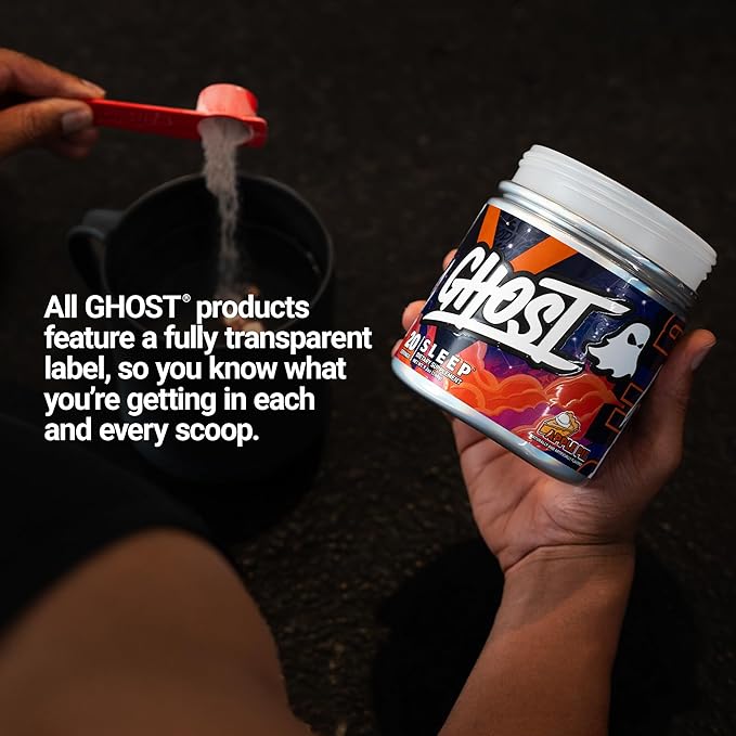 GHOST Sleep Dietary Supplement Apple Pie - Recovery &amp Rest with Premium Ingredients Including Melatonin Colostrum &amp Ashwagandha - Supports Sleep Quality - Gluten-Free &amp Sugar-Free