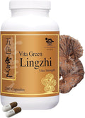 Vita Green Lingzhi Mushroom Supplement (五色靈芝) – Pure Reishi with Natural Antioxidants for Wellness Energy and Immune Support for Men &amp Women – 240 Capsules