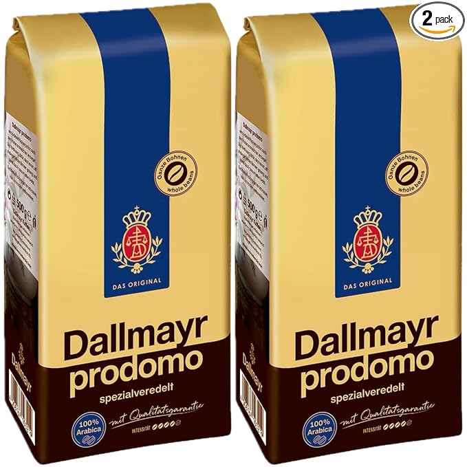 Dallmayr Gourmet Coffee Prodomo (Whole Bean) 1.1 Pound (Pack of 2)