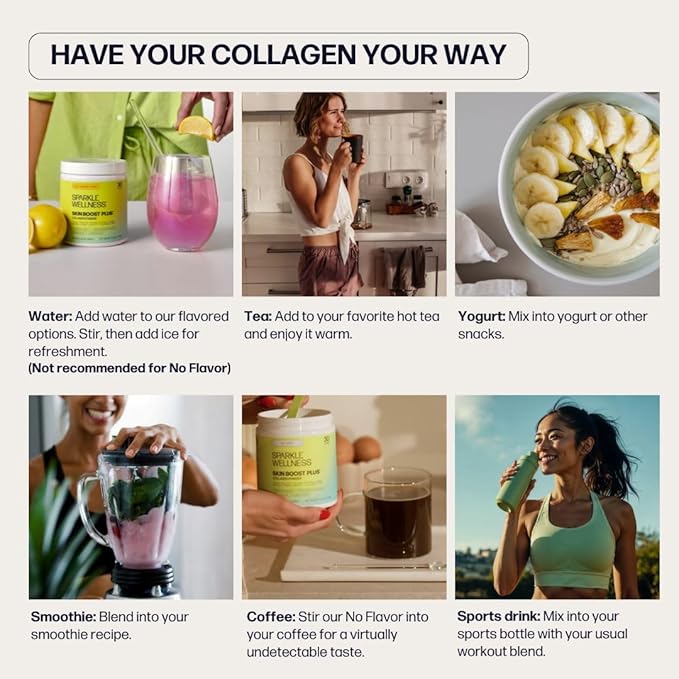 Sparkle Wellness VERISOL Bioactive Hydrolyzed Collagen Peptides | Collagen Powder Supplement with Vitamin C for Skin Hair &amp Nail Health | Skin Boost (No Flavor) [50-Serves]