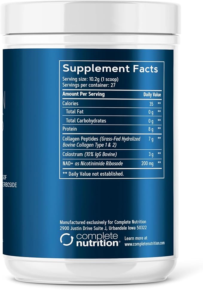 Complete Nutrition Grass Fed Collagen Peptides Supplement - Amino Acid Supplement Pasture Raised Keto Friendly Gluten Free Dairy Free Soy Free Non-GMO 35 Servings