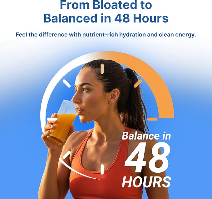 Hollywood diet 48 Hour Detox Cleanse Drink 1 Pack B-Vitamin Infused Juice for Body Reset Hydration and Energy | Ideal for Intermittent Fasting Bloating Support Event Prep - Fruity Flavor 32 oz