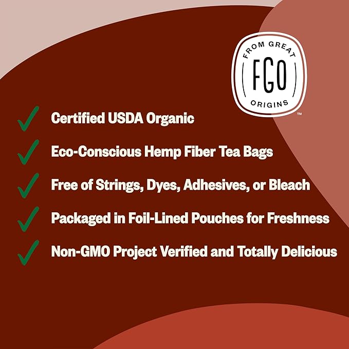 FGO Organic Oolong Tea Eco-Conscious Tea Bags 100 Count Packaging May Vary (Pack of 1)