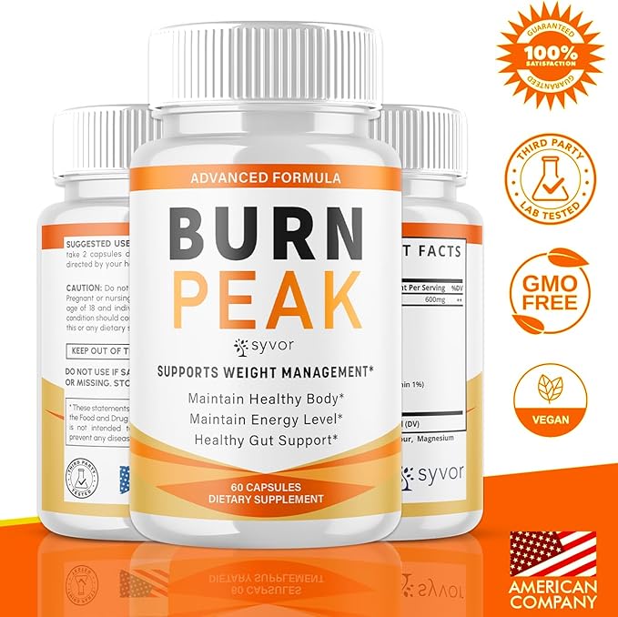 (3 Pack) Burn Peak Capsules Official Burnpeak Pink Salt Pills with All Natural Ingredients Advanced BurnPeak Health Supplement with Premium Vitamins for Active Lifestyle Support (180 Capsules)