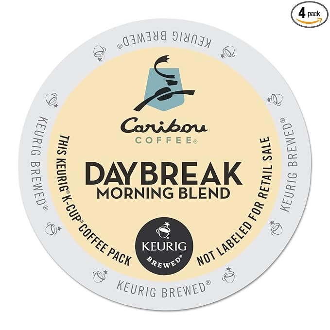 Caribou Coffee Daybreak Morning Blend K-Cups for Keurig Brewers 24 Count (Pack of 4)
