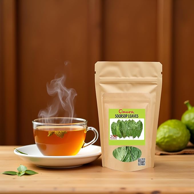 Omura Dried Soursop Leaves - 200 Graviola Soursop Leaf Tea - Herbal Tea - Guanabana Leaves for Brewing - Tea Leave