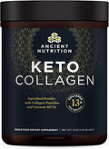 Ancient Nutrition Keto Collagen Powder Drink Mix Keto Diet Supplement with MCT Hydrolyzed Collagen Peptides to Support Healthy Skin and Joints 30 Servings 19 oz (Packaging May Vary)