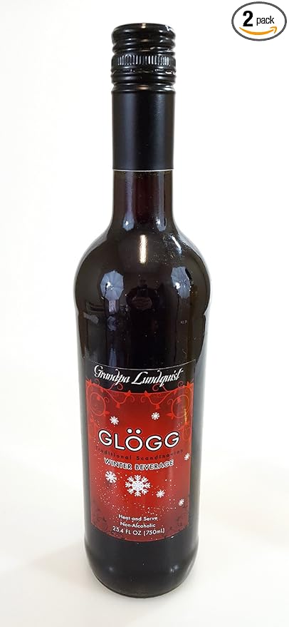 Grandpa Lundquist Glogg Winter Beverage 2 - 25.4Floz Bottles (Original Glogg Winter Beverage)