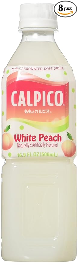 Calpico Soft Drink Peach 16.9-Ounce (Pack of 8)