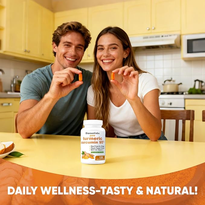 Biorootlabs Turmeric Curcumin Supplement 1000mg Biorootlabs Pure Turmeric Curcumin 95 6-in-1 Turmeric Curcumin Capsules with Bee Propolis Ginger Mct Oil Fat Soluble Vitamin C &amp Black Pepper (
