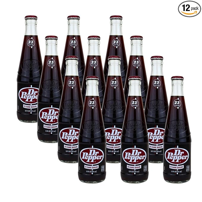 Dr. Pepper Real Sugar Soda 12 Ounce (12 Bottles)