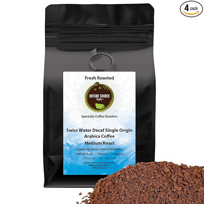 Swiss Water Decaf Single Origin | Organic | Fresh Roasted | Whole Bean Coffee | 2lbs 1-Pack