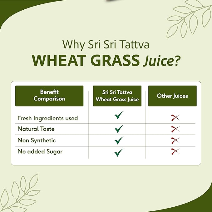 Sri Sri Tattva Wheat Grass Juice - Daily Fitness Essential 1L