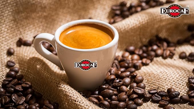 Eurocaf Miscela Rossa Whole Bean Coffee Medium Roast 2.2 Ib Original Italian Coffee (Pack of 1)