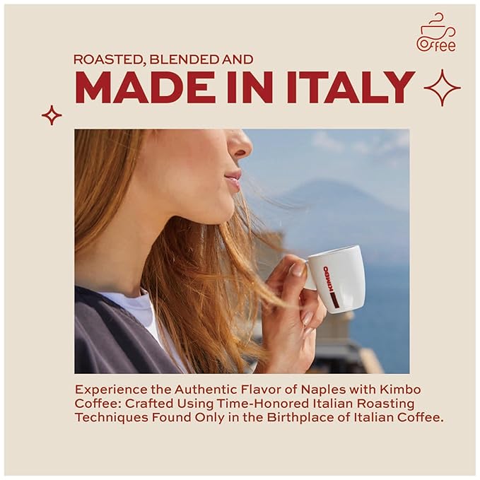 Kimbo Espresso 100% Arabica Single Serve Compatible Coffee Capsules - Blended and Roasted in Italy - A Dark Roast with a Lingering Dark Chocolate Flavor 30 Count