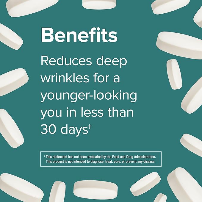 Webber Naturals Collagen30 with Ceramides Bioactive Collagen Peptides 120 Tablets Hydrating Glow Helps Improve Skin Hydration Elasticity &amp Smoothness Non GMO Dairy &amp Gluten Free