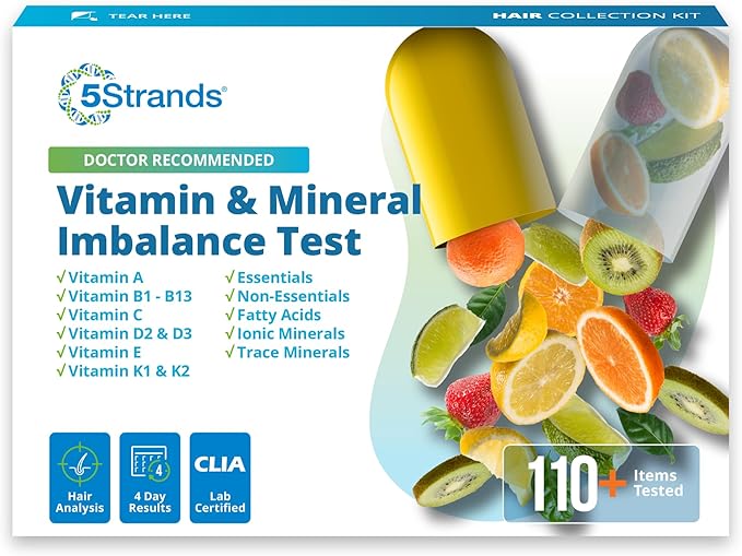 5Strands Nutrition Test 112 Vitamins Minerals Amino Acids Tested Identify Nutrient Absorption Issues Holistic at Home Imbalance Testing Results in 4 Days