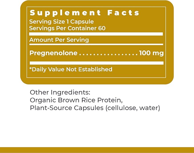 Premier Research Labs Premier Pregnenolone - 100mg Pregnenolone for Hormone Support Precursor to Progesterone Testosterone Estrogen Pregnenolone Supplement for Women &amp Men - 60 Vegetarian Caps
