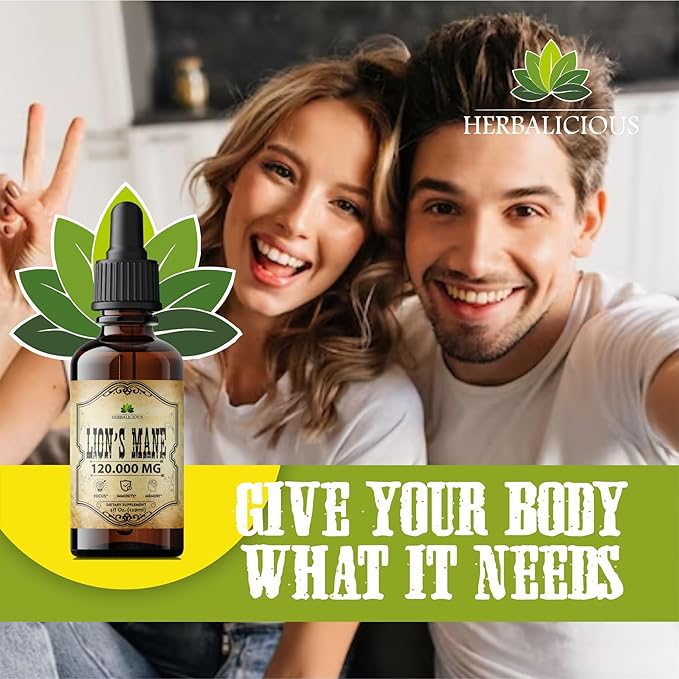 Lion's Mane Extract 4 fl oz Liquid – Natural Mushroom Supplement Tincture for Brain Memory Mental Clarity &amp Focus – Immune Support – High Potency Formula – 90-Day Supply