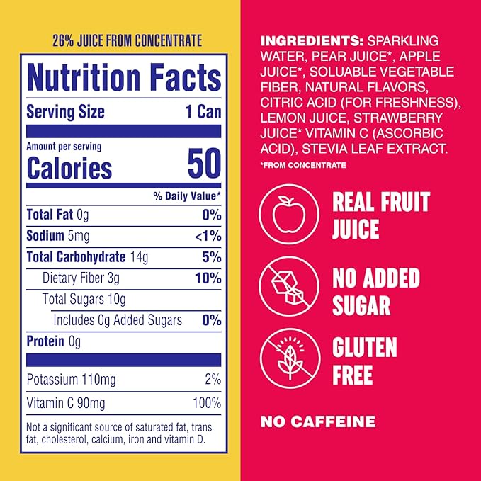 PLEZi FiZZ Sparkling Juice Drink Variety Pack – Orange Mango Cherry Limeade &amp Strawberry Lemonade – No Added Sugar Low Sugar Soda Alternative with Real Fruit Juice &amp Fiber – 12 Fl Oz (36 Pac