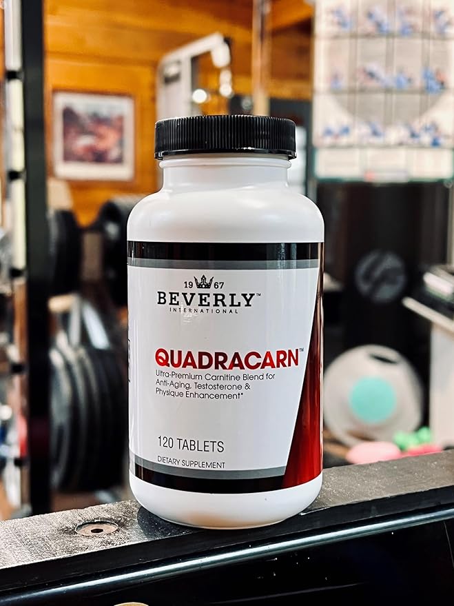 Beverly International Quadracarn 4X-Potency Lab Tested Ultra-Premium Carnitine Blend for Fat Loss Muscle Definition Metabolism Mood Energy Boost Anti-Aging Brain Function. 120 Tablets.