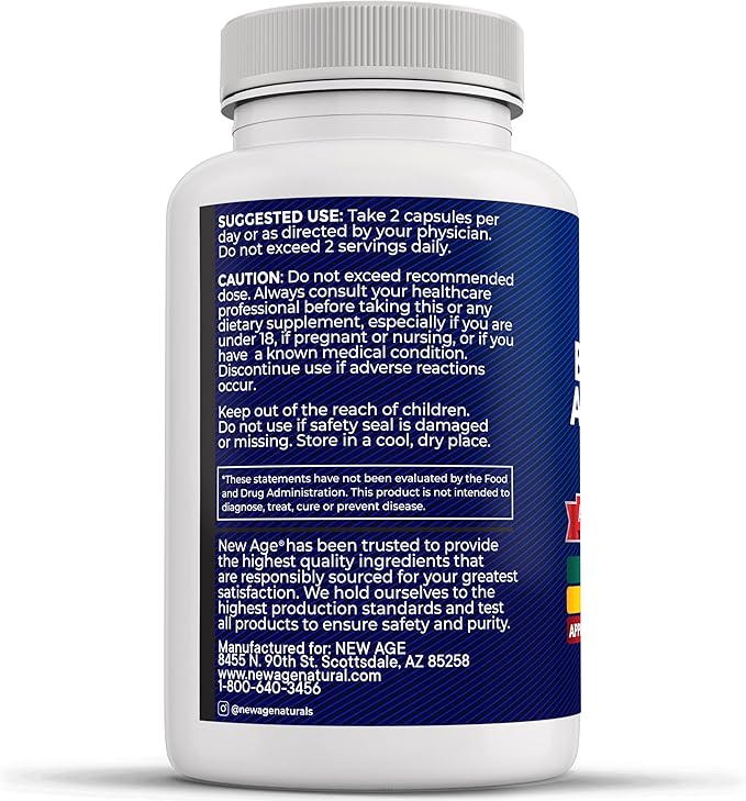 NEW AGE Sea Moss Black Seed Oil Ashwagandha Turmeric Bladderwrack Burdock - with Manuka Honey Dandelion ACV Black Pepper Gluten Free