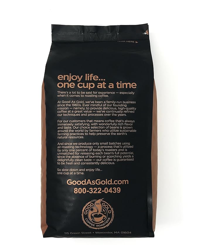 FRENCH ROAST Coffee Beans Dark Roast 5 Pound Bulk Bag Whole Bean - Good As Gold Coffee Roasters