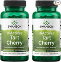 Swanson HiActives Tart Cherry - Natural Supplement Supporting Joint Health Mobility &amp Flexibility - Helps Strengthen Collagen Structures &amp Connective Tissue - (60 Capsules 465mg Each) (2 Pac