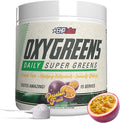 EHP Labs OxyGreens Super Greens Powder with Spirulina &amp Chlorella Prebiotic Fiber Probiotics &amp Digestive Enzymes – Antioxidant Green Superfood Supplement - 15 Servings (Passionfruit)