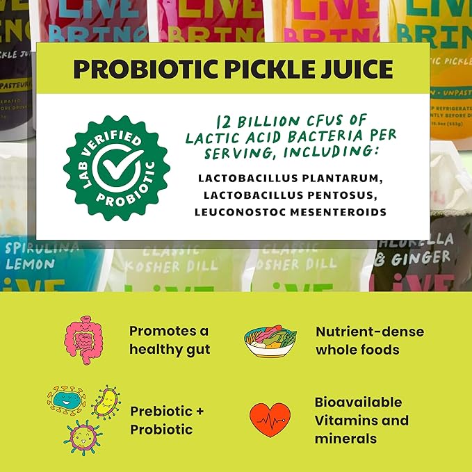 Olive My Pickle Probiotic Pickle Juice - 58.5 Ounces | 3 Pack of LiveBrine Dragonfruit &amp Strawberry Pickle Juice with Natural Probiotics and Digestive Enzymes for Gut Health - 39 Pickle Shots