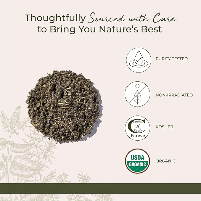Starwest Botanicals Organic Mugwort Herb - Dried Loose Leaf Herb for Tea &amp Culinary Use Cut &amp Sifted Certified Kosher Non-GMO - Bulk 1 lb Bag