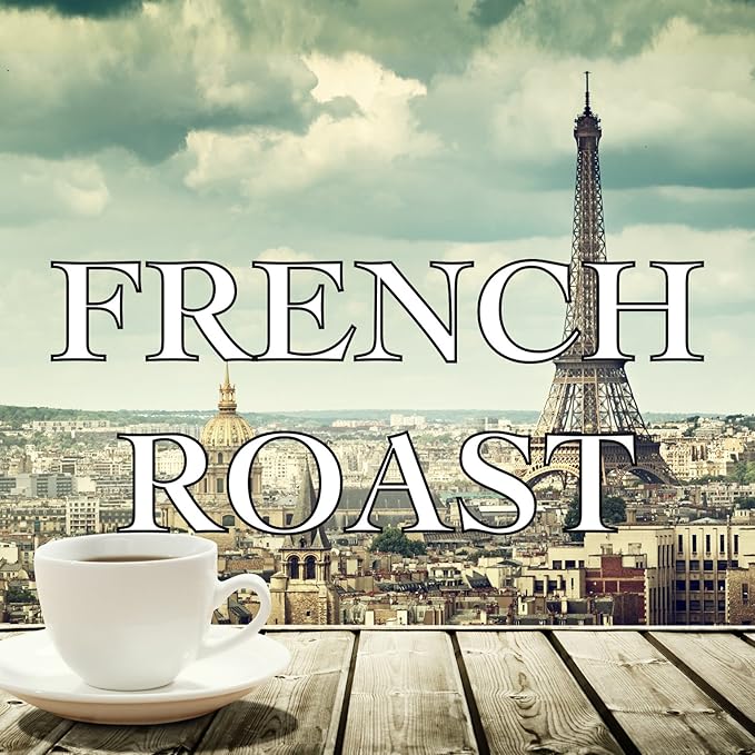 French Roast Coffee Whole Bean Dark Roast Fresh Roasted 16-ounce (Pack of 2)
