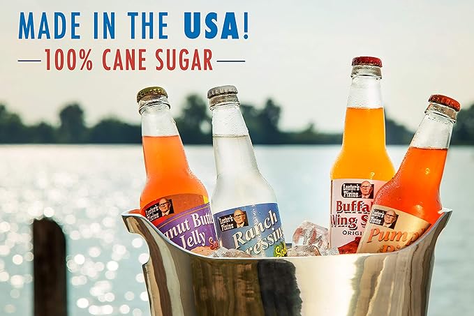 Lester's Fixins Outrageous Wild Crazy Unique Flavor Soda Pop 6 Pack Sampler Set